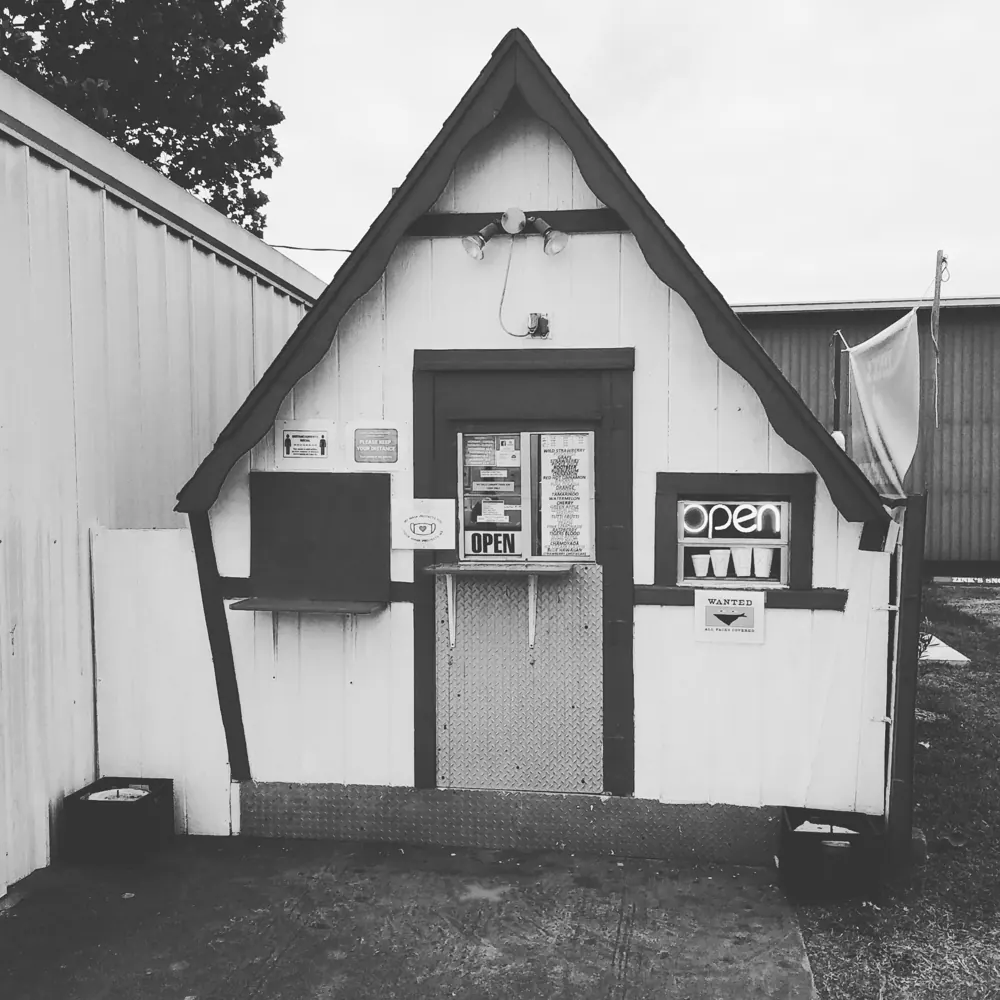 The Zink's stand in black and white